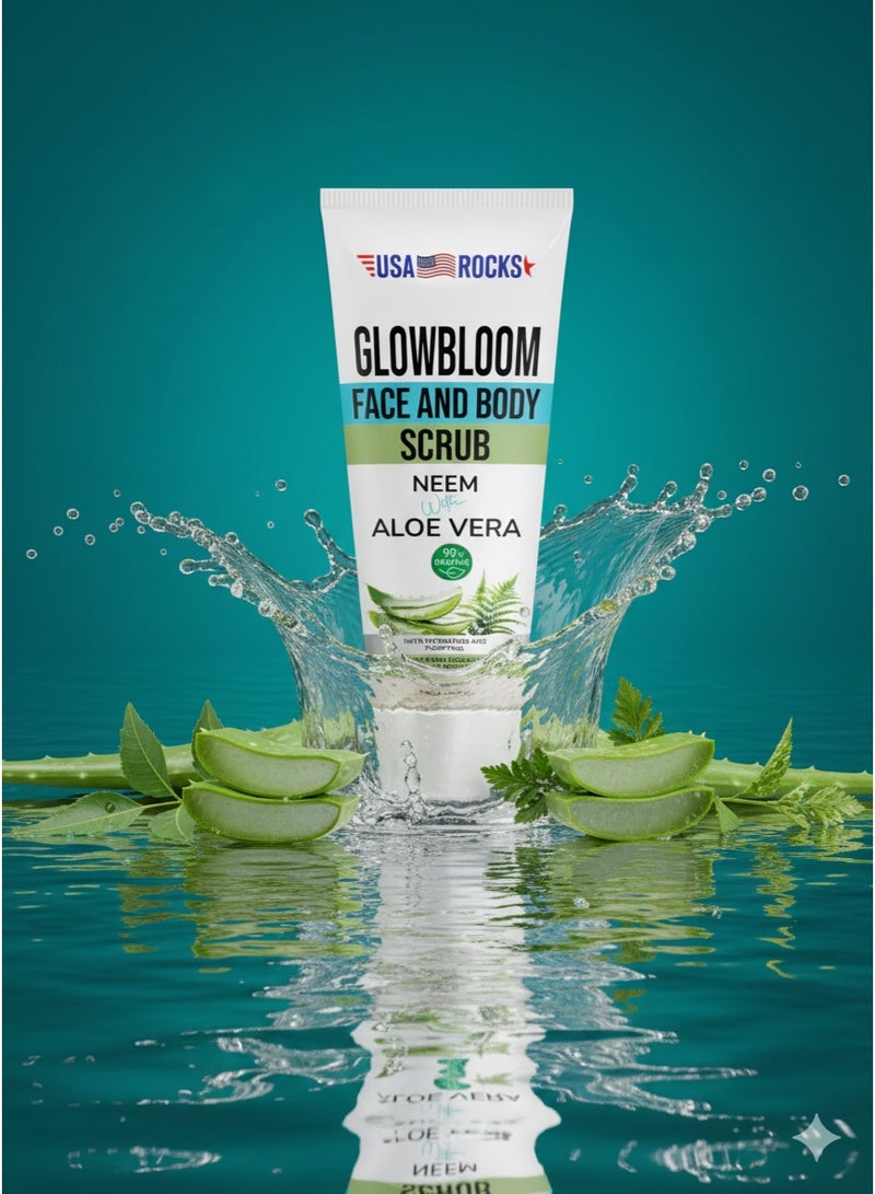 USA ROCKS Face & Body Scrub - Neem & Aloe Vera - Image 4